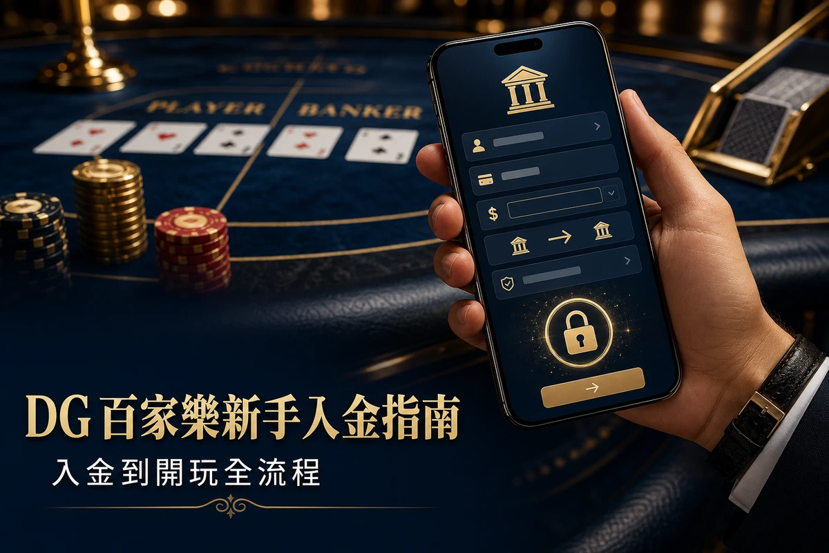 DG 真人百家樂新手入金全流程:存款方式 + 流水要求 + 首存到開玩 2026