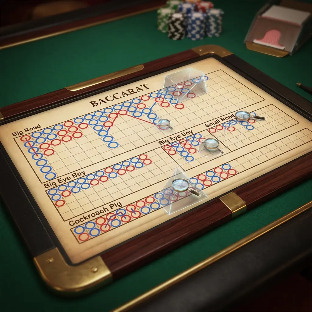 真人百家樂睇路教學：大眼仔、小路、甲由路點睇？圖解入門至精通 (2026)