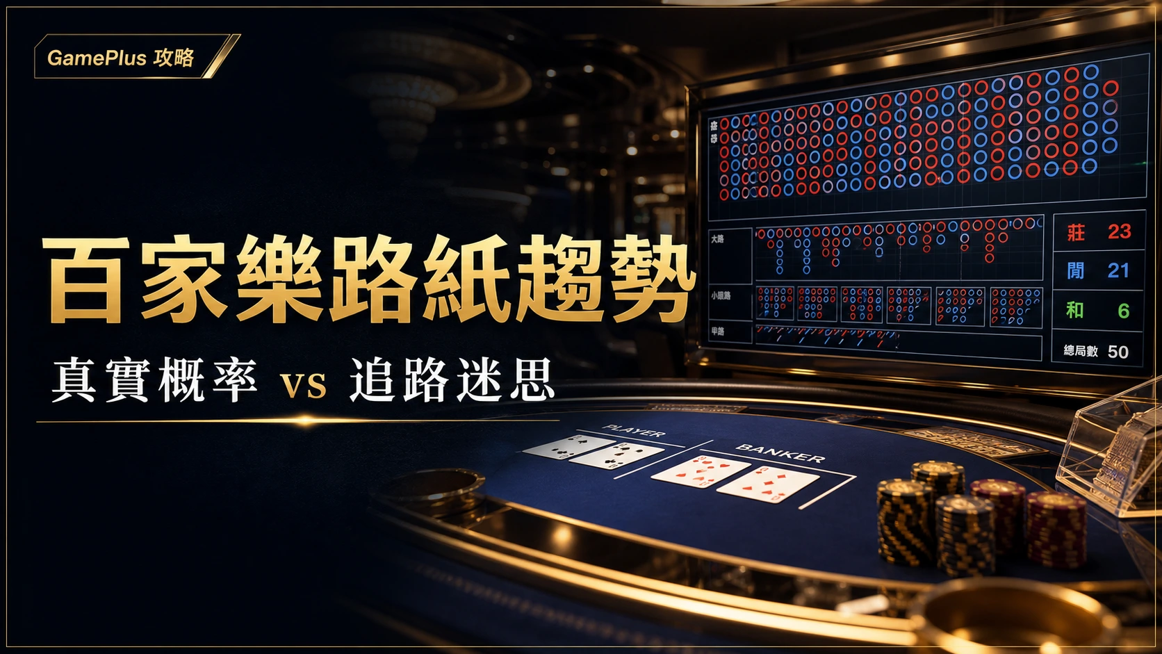 百家樂路紙趨勢 vs 真實概率｜點解珠盤路、大路、小路唔可以預測下一局