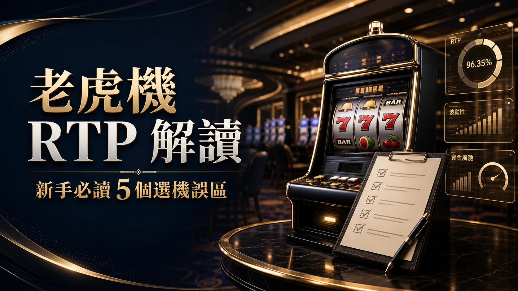 老虎機 RTP 解讀：新手必讀的5個機台選擇誤區｜如何避免高RTP陷阱選對機台｜GamePlus攻略